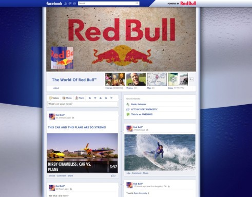 Red Bull Facebook Fan Page Timeline